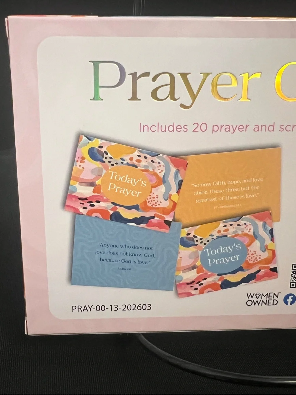 Watercolor Prayer/Scripture Cards  - Pink & Multicolor - Picture 2 of 2